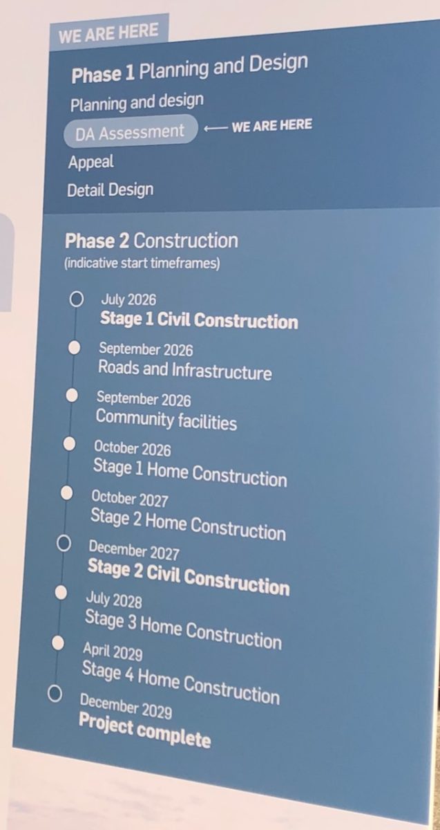 There were several information boards on display at the drop-in session including one showing the construction timeline.