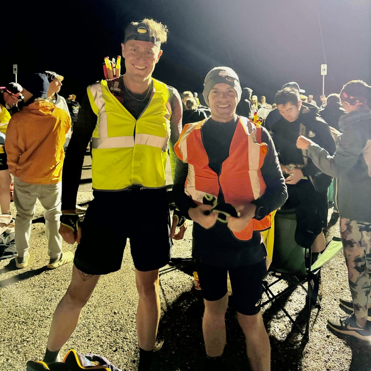 Goulburn parkrun director and trusty mate Jaemin Fraser alongside and supporting Isaac Hogan in an ultra marathon event at Mount Kosciuszko. Jaemin will have planned the logistics of the ultra marathon run next week in France and will coax Isaac through the lows of his ultimate challenge.