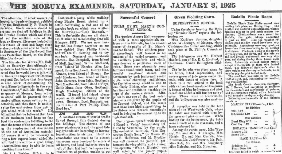 Scan of historical newspaper story