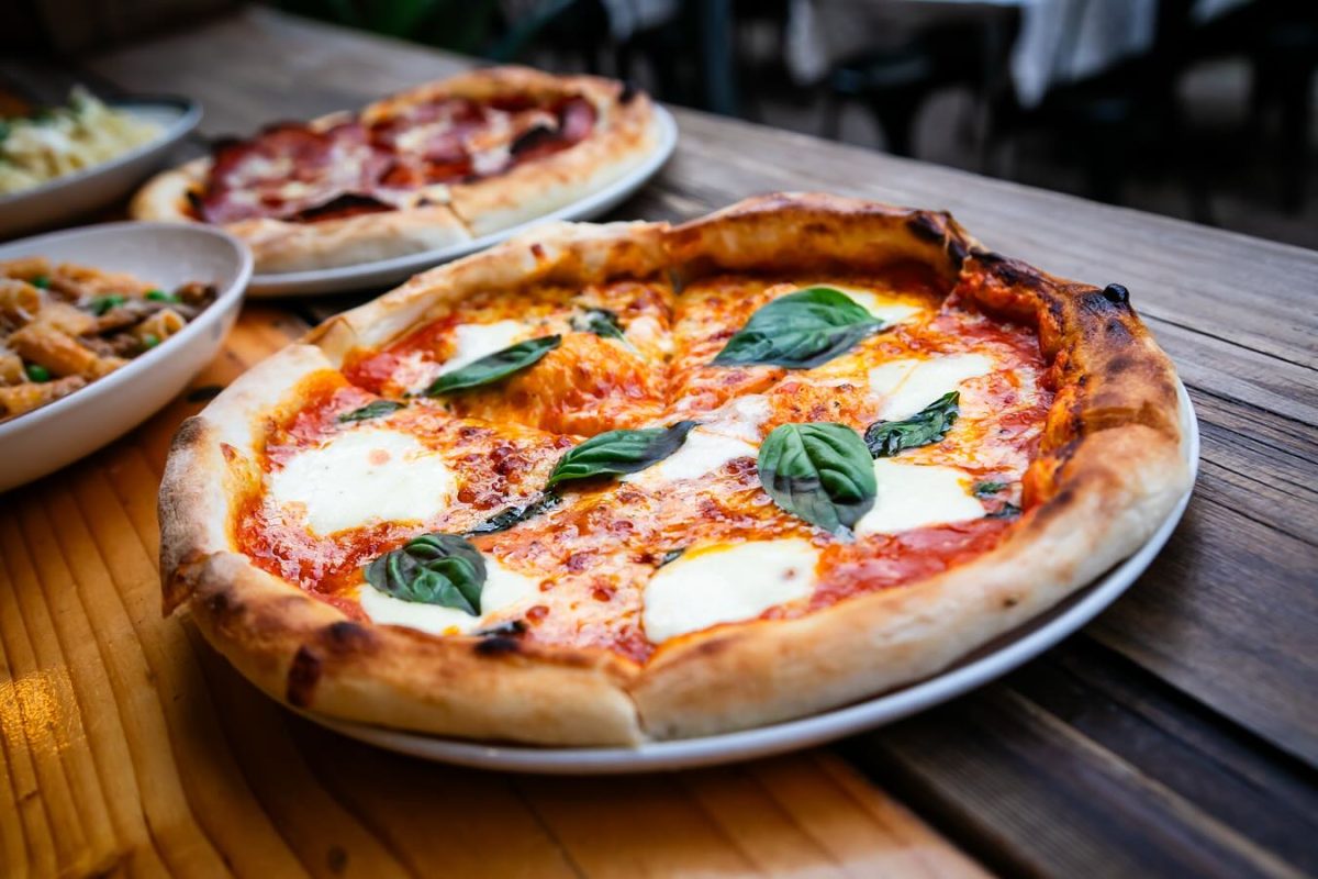 A classic Margherita pizza