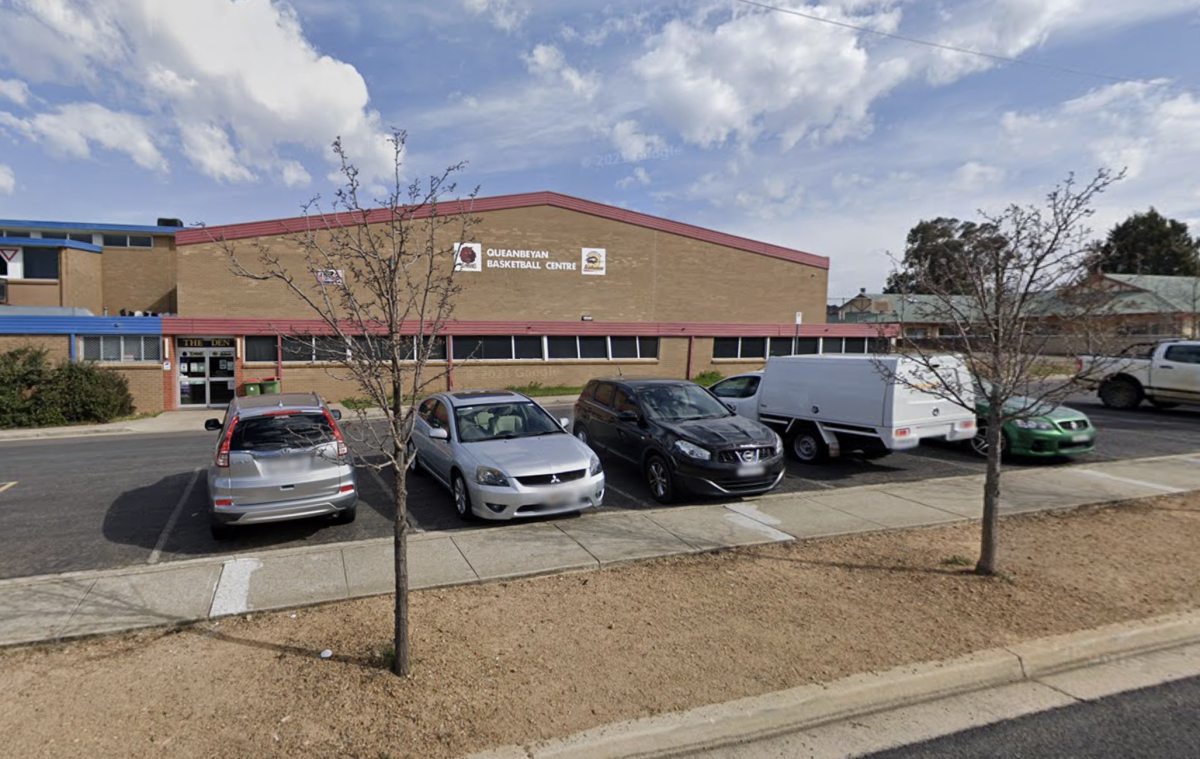 The outside of the Queanbeyan and District Basketball Association, from Southbar Road