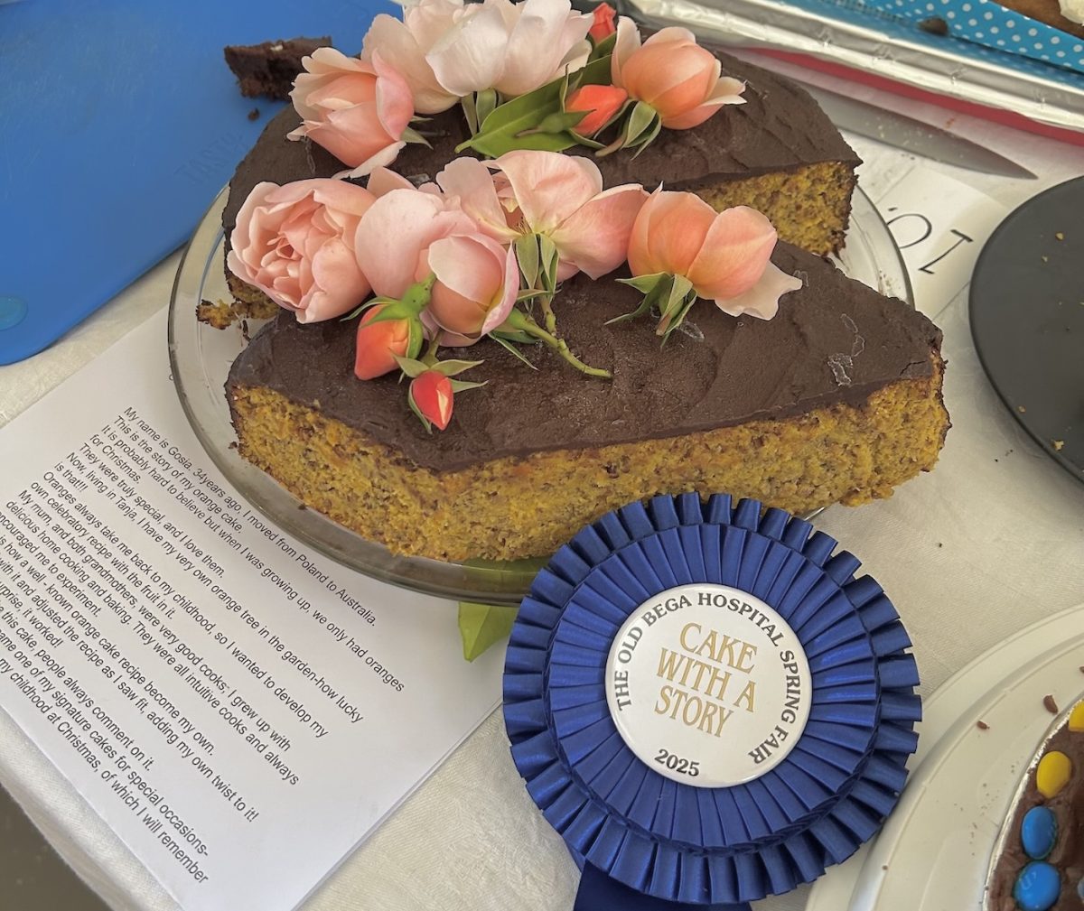 FIrst Prize winner Gosia Jackonson's superb orange chocolate cake