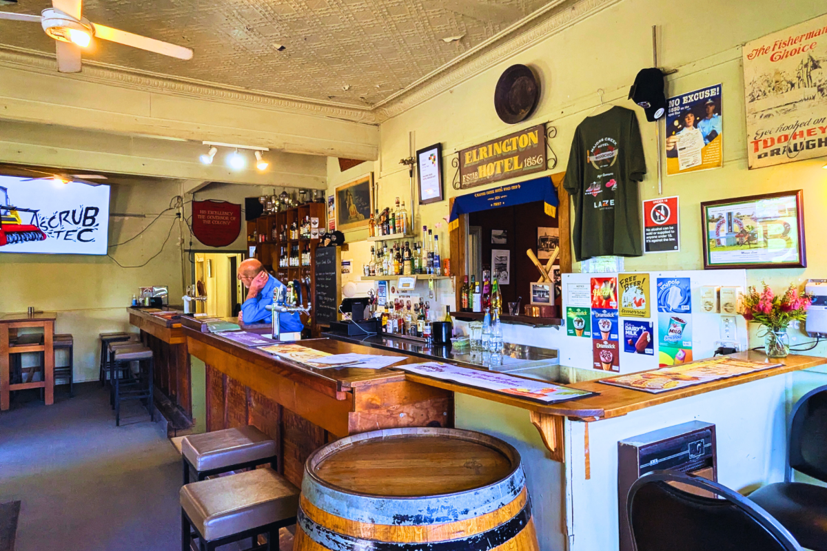 Inside a historic pub