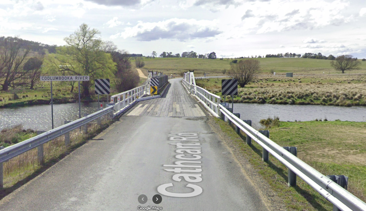 A view facing the bridge