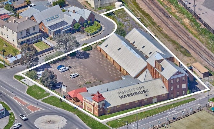 An aerial view of the huge former Conolly’s Mill, which has been purchased by a Sydney developer.