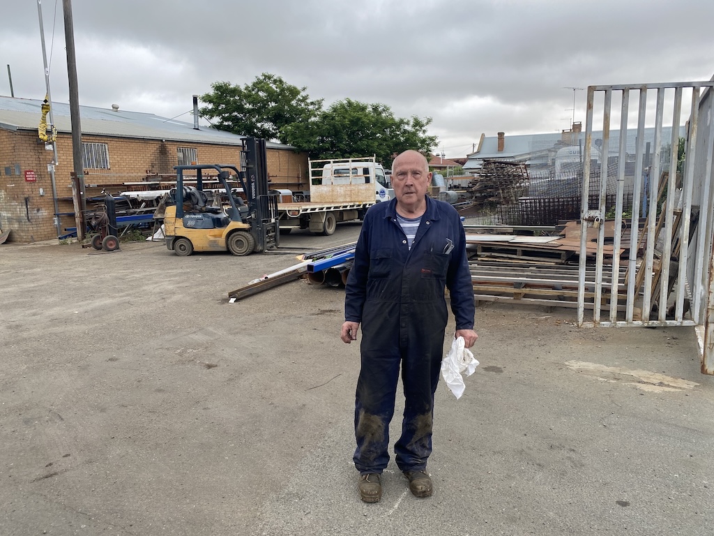 man at his engineering business premises