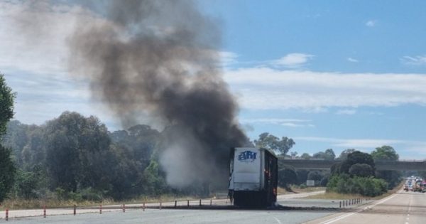 Weekend traffic chaos as truck fire releases toxic fumes near Yass