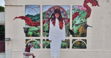 Giant mural draws attention to one of Yass's favourite creative sons