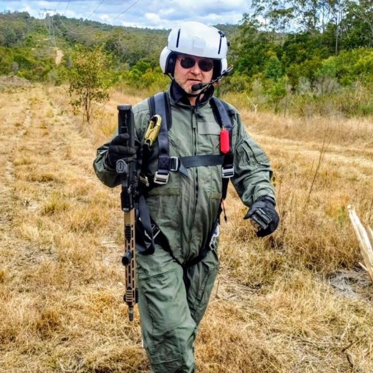 Contract shooter Shaun Bankowski says his team uses state-of-the-art thermal and night vision optics and members are licensed and insured for feral animal hunting.