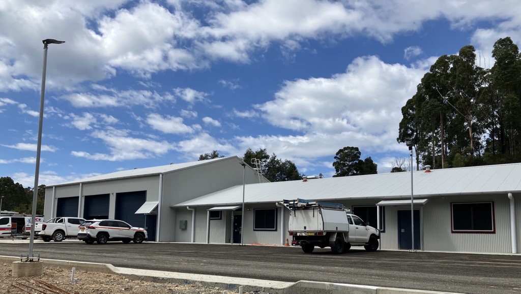 The outside of the Surf Beach Emergency Services Precinct, during construction