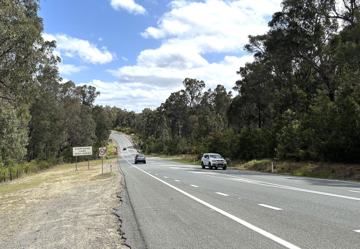Cars driving along the Princes Highway