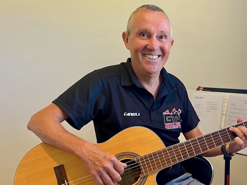 Podiatrist Dominic Hogan has more time these days for his guitars and ukuleles. 