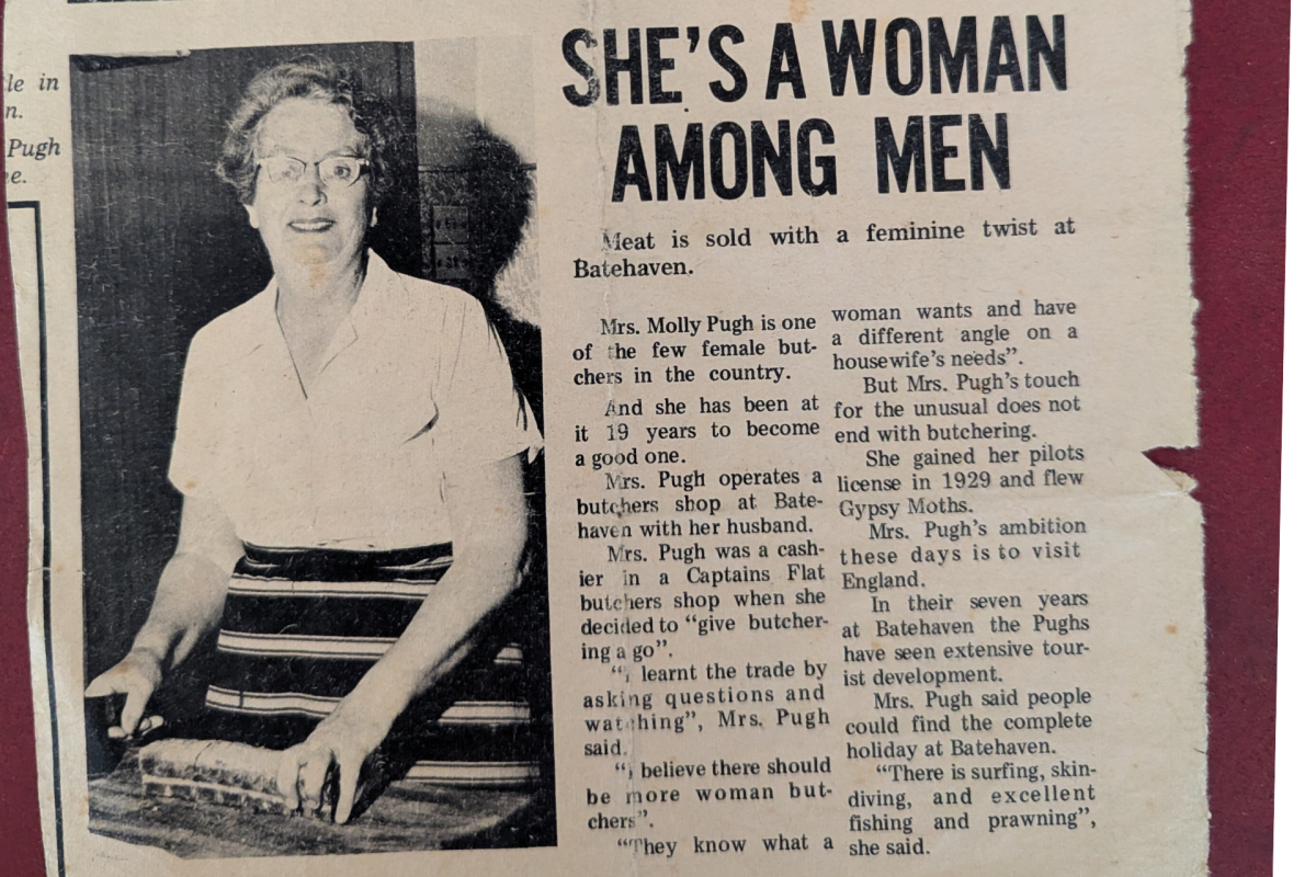 old newspaper clipping