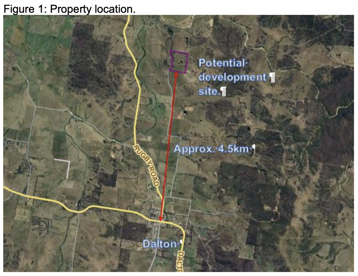 A map showing where a gas power station could be built