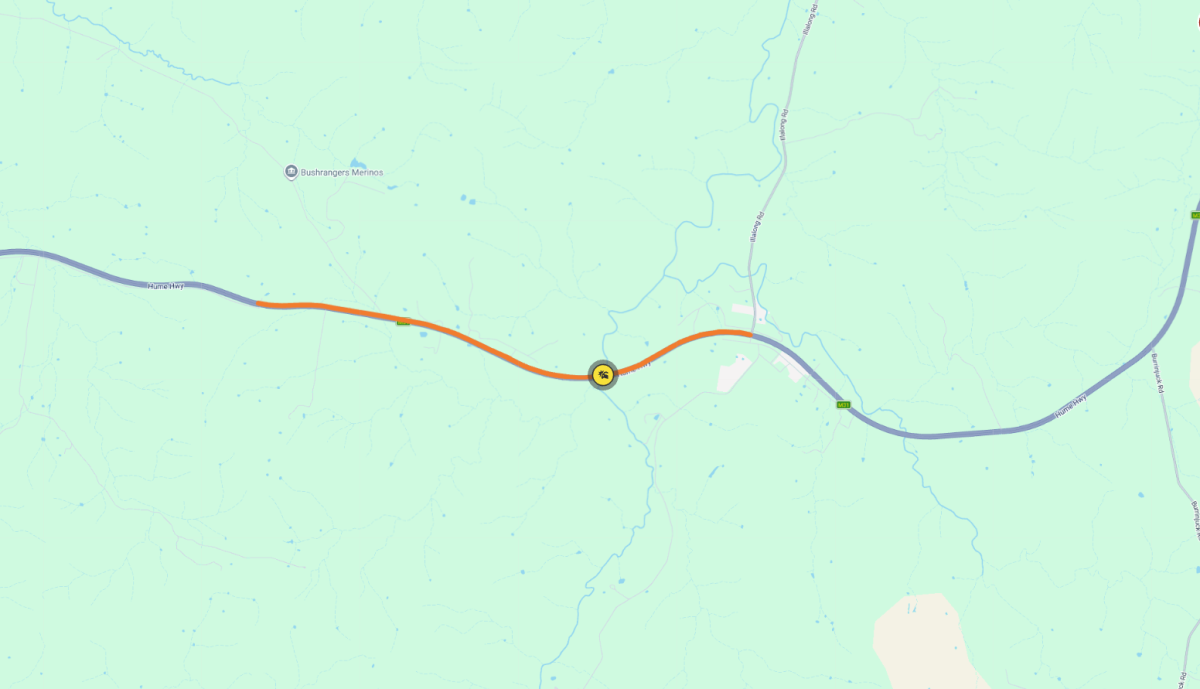 A map showing where the crash occurred