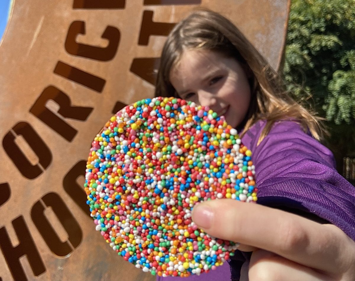 Girl with chocolate freckle