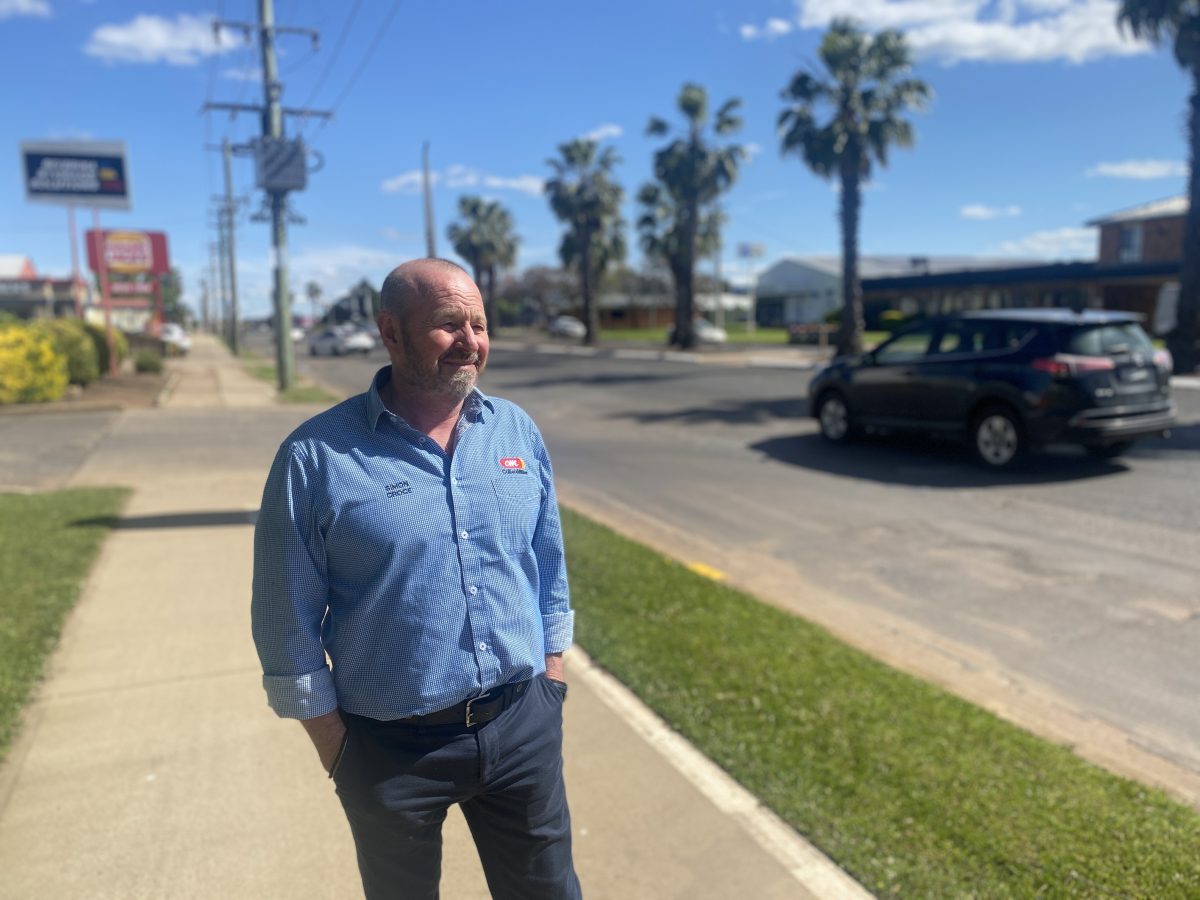 Simon Croce on side of road