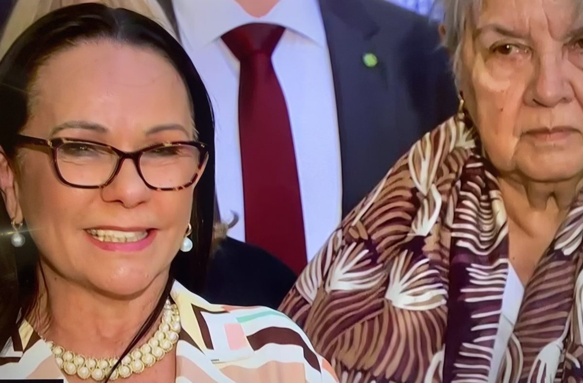 Minister for Indigenous Australians Linda Burney with Aunty Pat Anderson