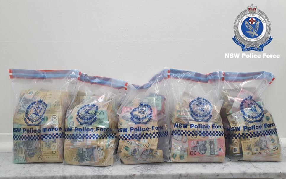 Officers attached to Cootamundra Traffic and Highway Patrol seized $980,545 in cash during random breath testing on the Hume Highway