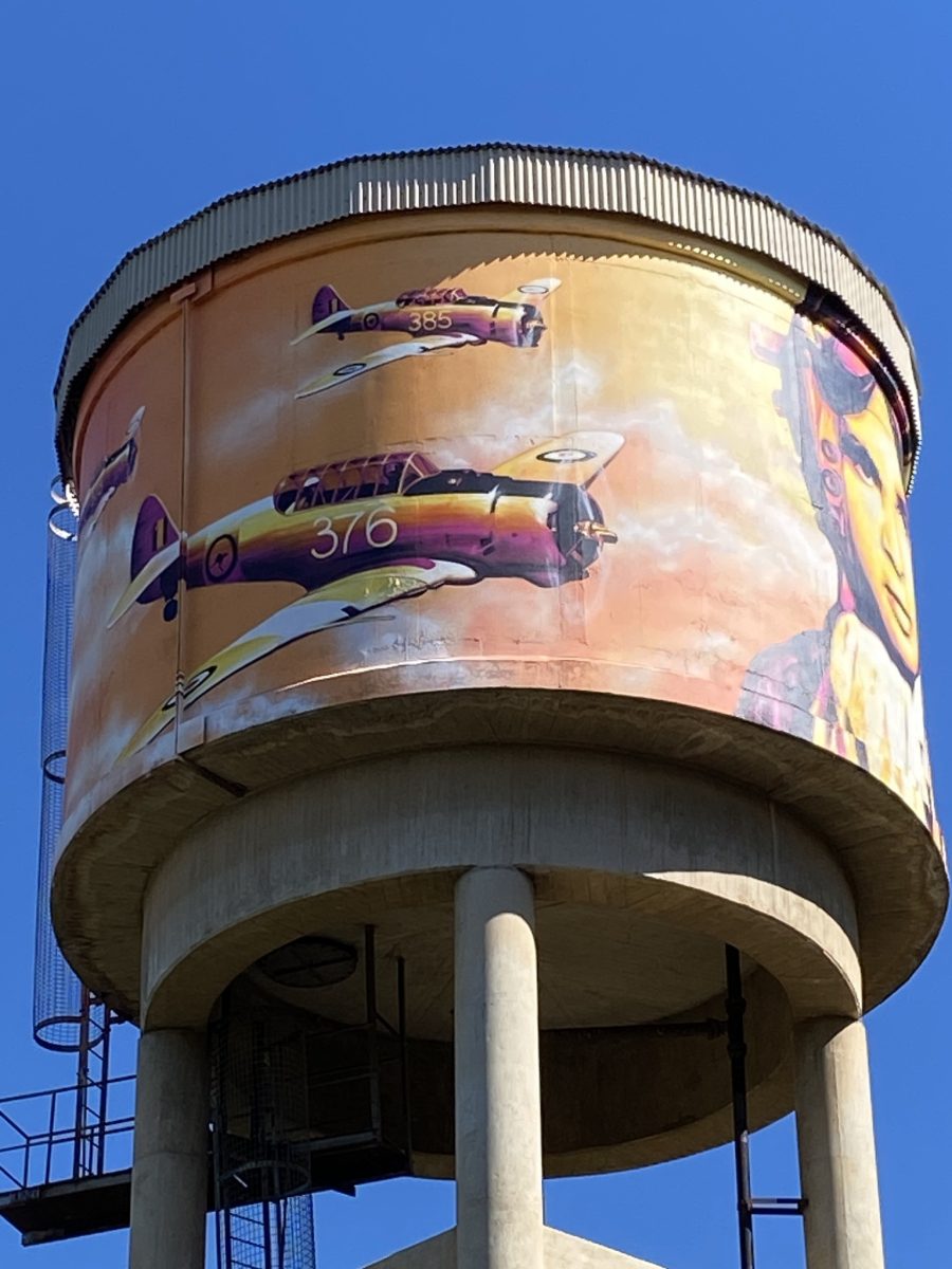 Water tower mural 