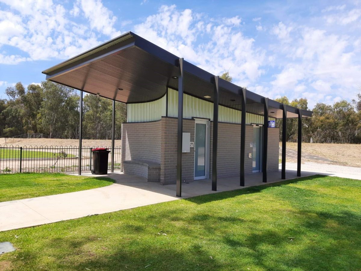 Darlington Point Lift and Change toilets side view