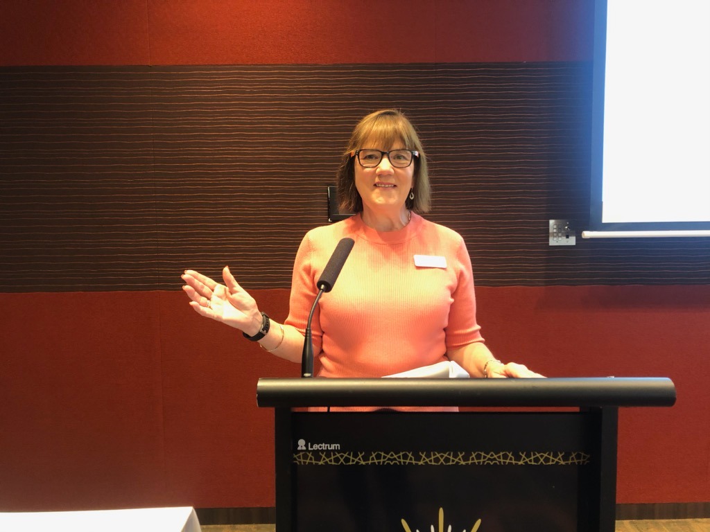 woman giving a speech 