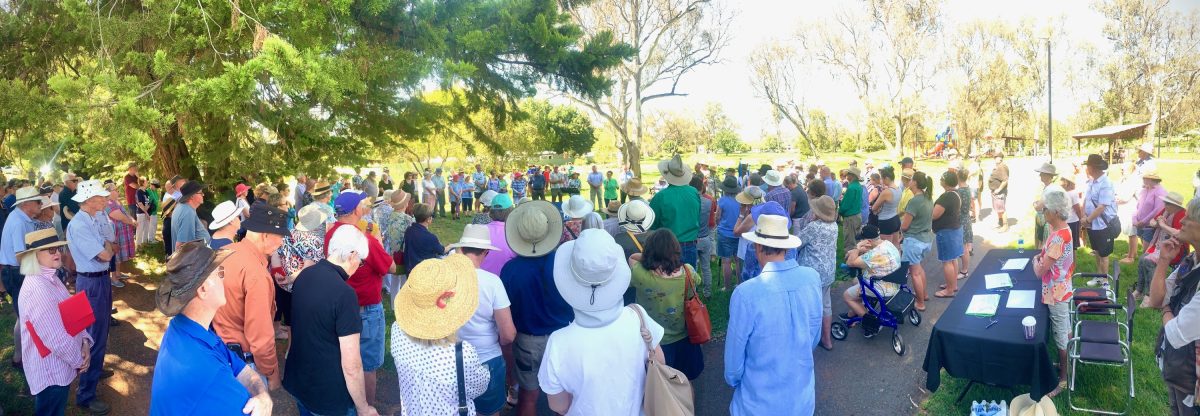 people protesting in Cootamundra