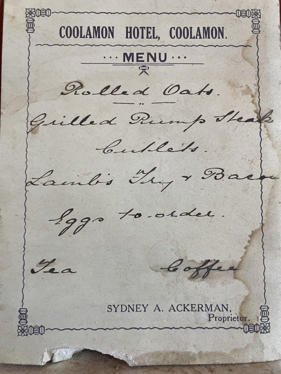 old menu