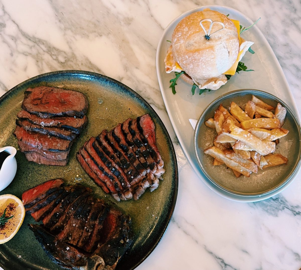 steak on plate